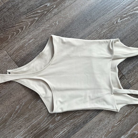 Abercrombie And Fitch Double Layered Corset Bodysuit Tan Nude - Picture 3 of 3